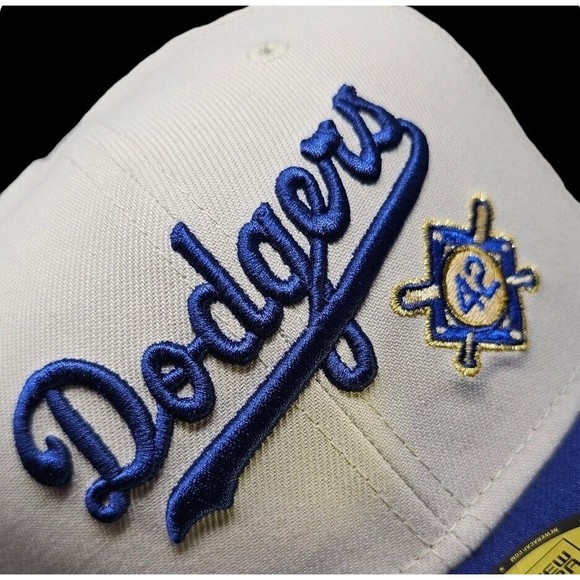 Jackie Robinson 5950 New Era Hat Los Angeles Dodgers Cap #42 RARE! 7 ⅜ 🎁 - Picture 5 of 7